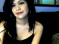 Fresh-faced exotic eighteen year old brunette webcam model chatting and exposing herself