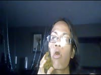 Indian slut likes eating her partner's shit on camera