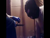 Masked dude is forced to eat his partner's crap