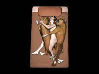 Sexy whore sandwiched between two large beasts in this hardcore bestiality sex animation