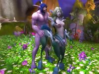 Exotic cartoon creature getting fucked from behind by endowed beast in this animation movie