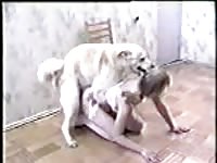 Cute Ukrainian girl enjoys having sex with her father's pet