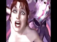 High-quality hardcore animation sex video featuring a women captures by beast with tentacles