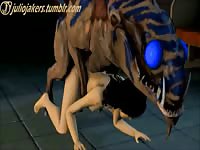 Fabulous hardcore animation sex video that features young girl fucked by wild beast