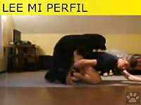 Italian guy with a big dick enjoys getting fucked by his black dog
