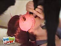 Ariel Dog - Asian schoolgirl enjoys sucking her dog's small dick