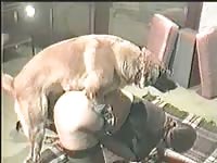 Zoophilia sex movie features sweet once shy hoe in the doggy position getting screwed by K9