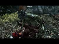 Fuck-hungry monster wants to get unbelievably fucked in the street