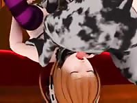 Excellent hardcore animation movie features a stunning teenage babe drilled by strong dog