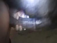 Naughty slut visits the farm for a quickie with her favorite horse