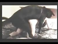 Never before seen filthy once shy housewife engaging in bestiality with a dog in this video