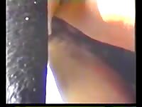 Old movie blonde fucks with her black puppy a classic of zoophilia