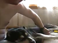 Guy Having Fun With Dog GayBeast Rip - Beastiality Men