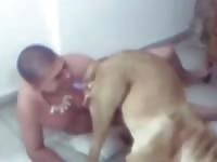 Deepthroating Doggy Cock 1 GayBeast.com - Dude Fucks Pet