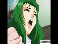 Hentai bdsm sex movie features helpless teen bound while bent over getting plowed by man