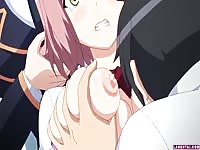 Lovely teen gets held in chair where horny dude sucks her nipples and tastes her juicy pussy