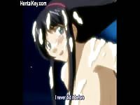 Bizarre hentai porn movie features soaking wet girl controlled by tentacles and used by guy