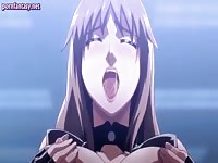 Action packed hentai bdsm video features bodacious whore using bound young guy for sex