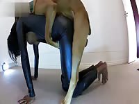 Black girl fuck by dog