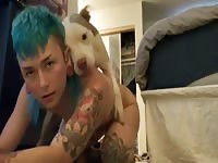 Alone and hot with the dog