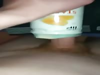 Cum on sisters sports bra after fucking a fleshlight