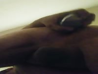Anal fun with a hair brush