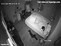 IPCAM &ndash; American girl masturbates in the dark