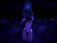 Tyrande, gorgeous night elf dancing in the moonlight