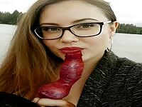 JenKowski dog cock blowjob