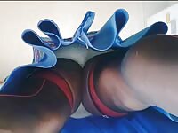 BlueGirl70 Under Skirt Tease