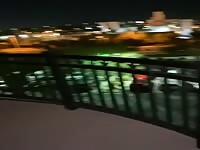 Secret fuck on hotel balcony