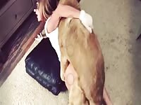Dog know how to drill my hole real doggy style 